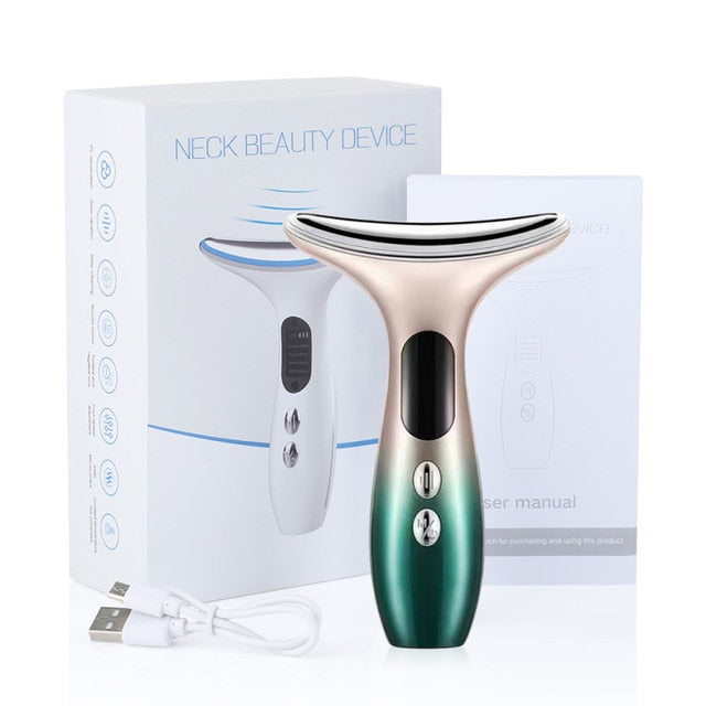 Microcurrent Face Neck Beauty Device Green TIZMO UK