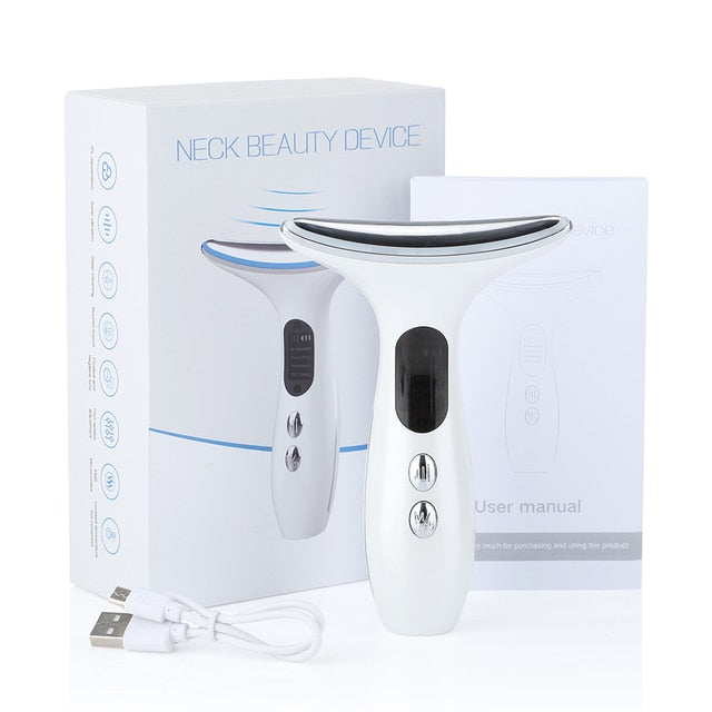 Microcurrent Face Neck Beauty Device White TIZMO UK